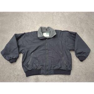 Wear Guard Bomber Jacket Mens 2XL Black Full Zip Snow Resistant Made in Taiwan